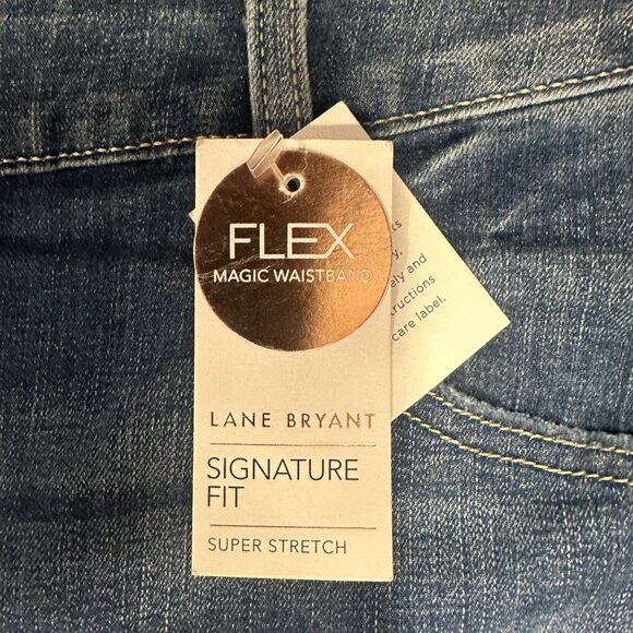 Lane Bryant 28 Super Stretch Signature Fit Skinny Jeans Mid-Rise Flex Waistband - Picture 11 of 16